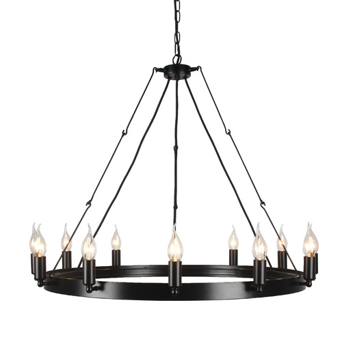 White shop round chandelier